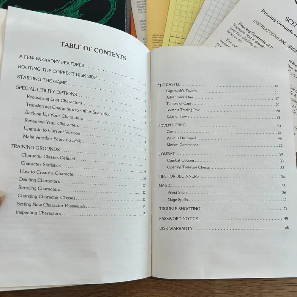 Vintage Apple II RPG Wizardry: Proving Grounds of the Mad Overlord - Sir-Tech -
